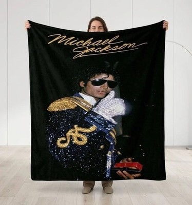 King of Pop Inspired Flannel Blanket Soft Cozy Throw Music Fan Gift