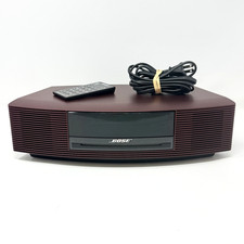 Bose Wave Music System III CD Player AM FM Radio Burgundy Red Remote Tested