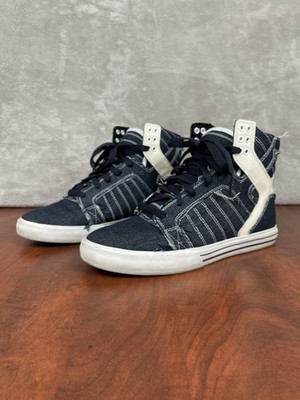 Supra Skytop Chad Muska Pro Model Denim Navy High Top Sneakers Mens 9.5 Y2K