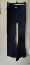 Women Black Flare Leggings Size Medium Stretch Yoga Pants Lounge Casual