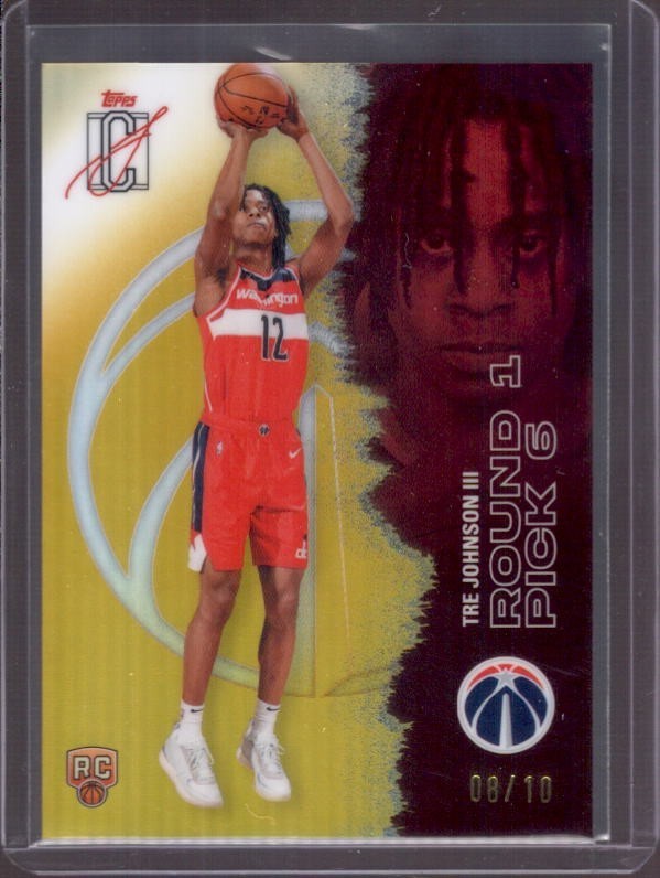TRE JOHNSON III 2025-26 Topps Signature Class Chrome #140 Gold Refractor RC #/10