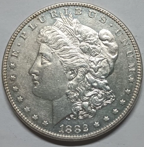 1882 Morgan 90% SILVER DOLLAR, AU/MS 143 YO Proof Like Coin, THE REAL DEAL!