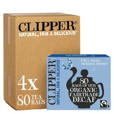 Tea Clipper Organic Decaf Tea 80 Count Pack 4 Rich Brew Assam Fairtrade