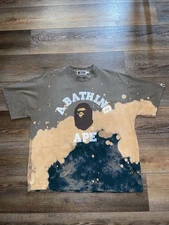 A Bathing Ape Bape Tie Dye Collage Graphic Shirt Relaxed Fit Men Medium Tee
