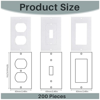 Electrical Outlet Light Switch Insulation - 200 Pcs