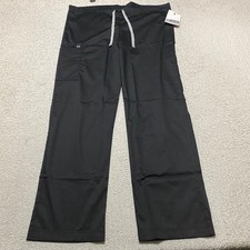 NWT Wonder Wink Wonder Work Pants Unisex Medium Black Medical Scrubs Pockets New