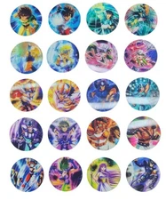 TAZOS 3D SAINT SEIYA VOL 3 Full Set 50/50 PERU 2022 Pogs Flips Toei Animation