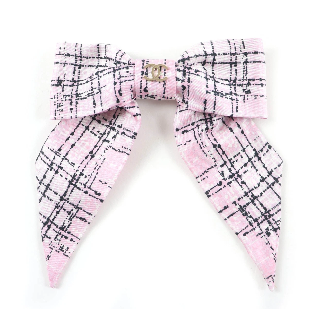CHANEL ボウ　バレッタ　ツイード柄　25B ピンク CHANEL Pink Hair Accessories for Women for sale | eBay