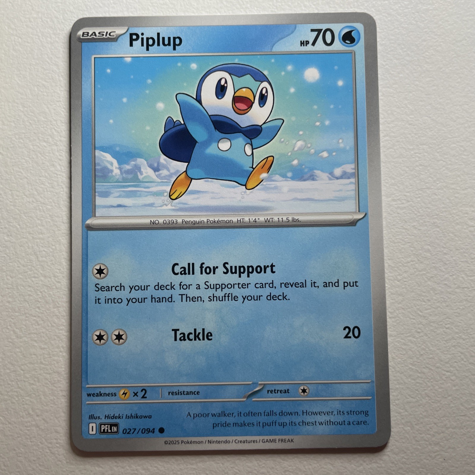 Piplup 027/094 Normal Common ME02: Phantasmal Flames - Regular - Pokemon TCG -NM
