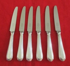 6 x Vintage George Butler Cavendish Bead Pattern Dessert Knives 21.5cm