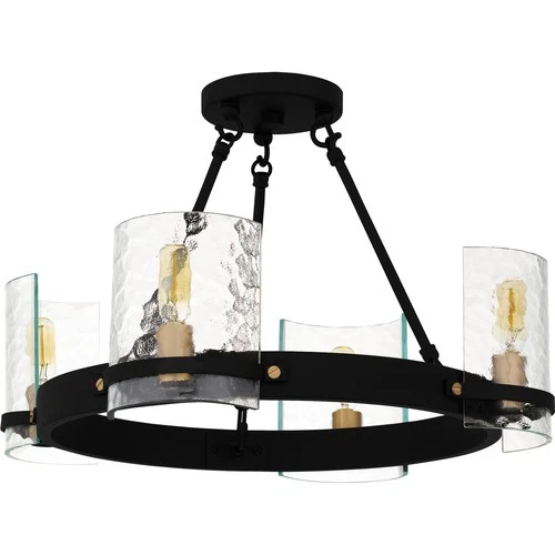 Quoizel GLC1720 Gloucester 4 Light 20"W Semi-Flush Ceiling - Black - Picture 7 of 7