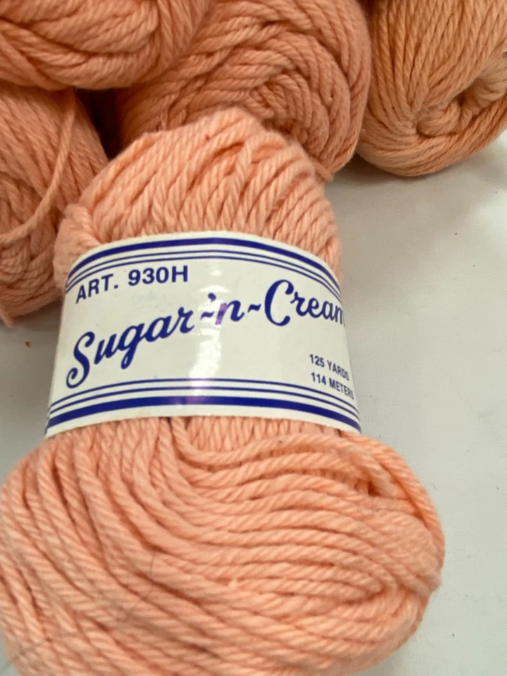 Lily Sugar 'n Cream Cotton Yarn: 6 Skeins #42/Pink 100% Cotton Yarn, NEW, READ - Image 2 of 4
