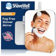 Fogless Shower Shaving Mirror with Handheld Option Adhesive Hook - Deluxe