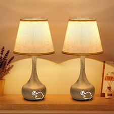 Touch Table Lamp for Bedroom Set of 2, Farmhouse 3-Way Dimmable Bedside Lamps...