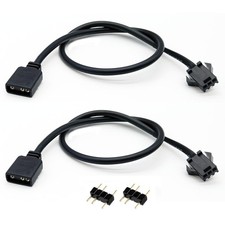 Jstincal 1-to-1 ARGB Extension Cable, 5V 3-Pin Female to JST SM 3Pin Black