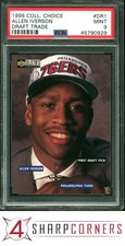 1996 COLLECTOR'S CHOICE DRAFT TRADE ALLEN IVERSON RC HOF POP3 PSA 9