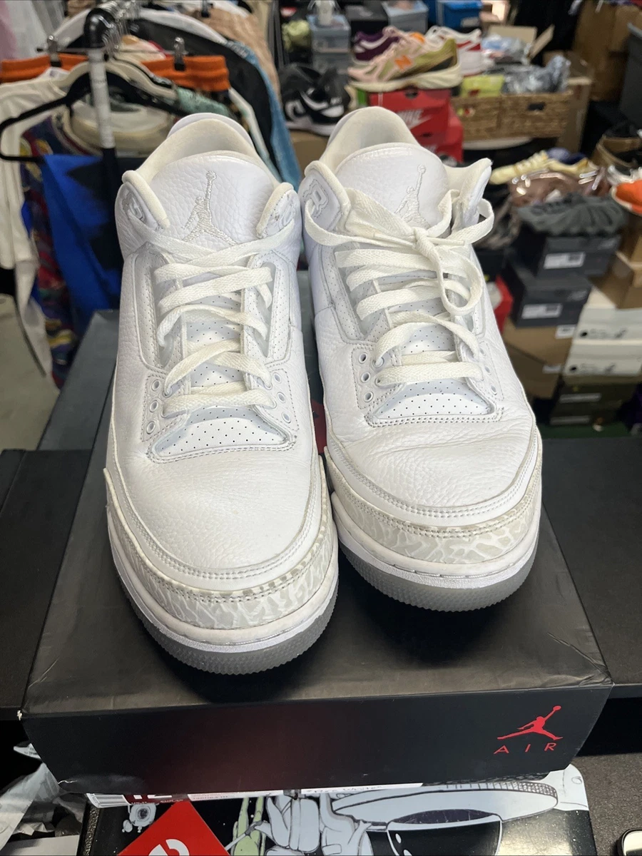 Jordan 3 Retro Triple White for Sale | Authenticity Guaranteed | eBay