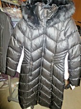 New Miss Gallery Women's Puffer Coat Black Small Or Large
