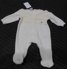 PAZ RODRIGUEZ KNIT ROMPER DULZURA 005-190021 SIZE 6 MONTHS MADE IN SPAIN