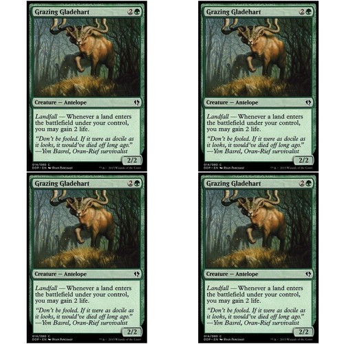 4 x GRAZING GLADEHART NM Zendikar vs Eldrazi MTG Green - Antelope Com
