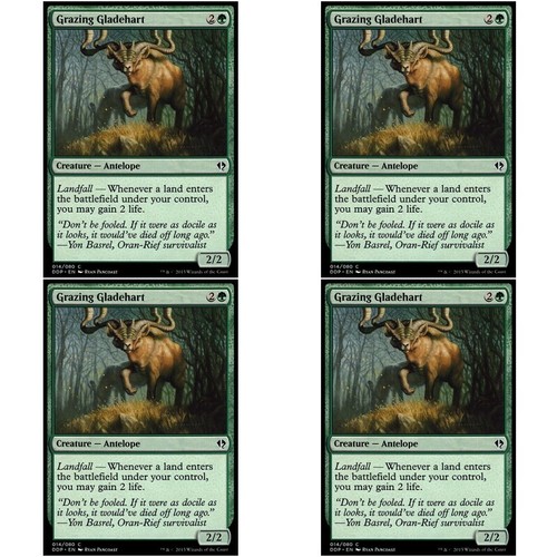 4 x GRAZING GLADEHART NM Zendikar vs Eldrazi MTG Green - Antelope Com - Photo 1 sur 1