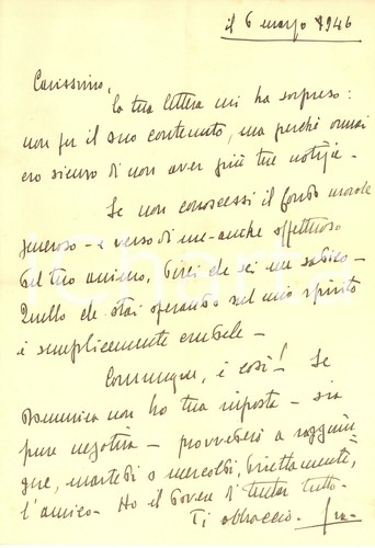 Lettera ad un amico importante