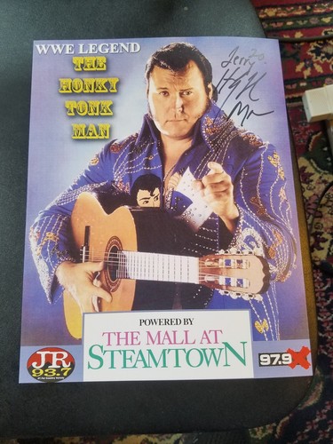 WWF WWE The Honky Tonk Man Signed Color Wrestling Photo 8.5" X 11" Personalized