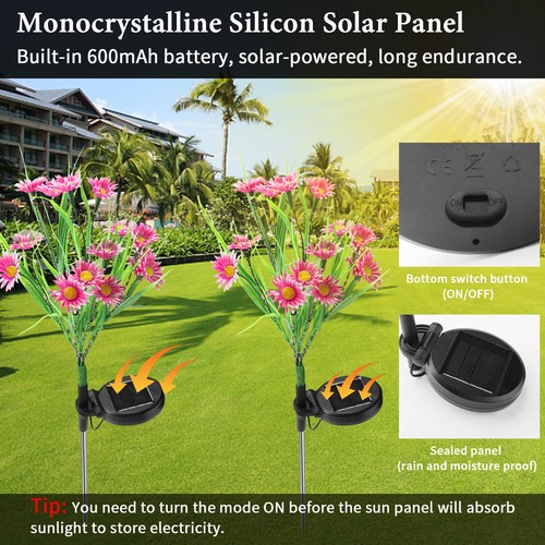 Solar Garden Lights Waterproof LED Lights Outdoor Lawn Garden Terrace Decoration - Picture 46 of 72