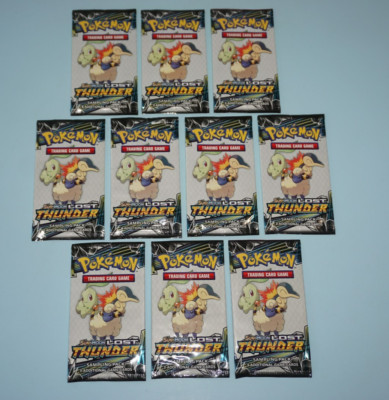 Pokemon 10 x Sealed Sampling Fun Packs Sonne und Mond Verlorener Donner