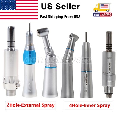 Dental Slow Low Speed Contra Angle Straight 2/4H Air Motor Inner/External Push