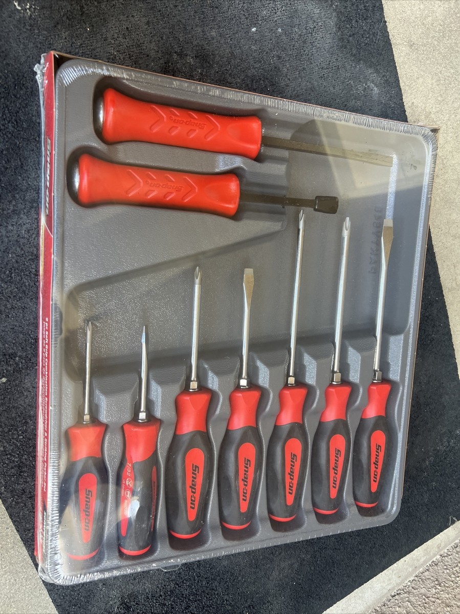 For Snap On New SGDXPB90Br Red Sealed 7 Pc Screwdriver set & 2 Pry