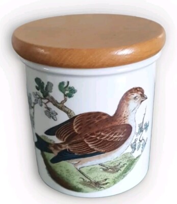 PORTMEIRION BIRDS OF BRITAIN VORRATSDOSE/TOPF BEHÄLTER 7,5 CM HOCH VINTAGE