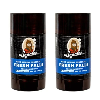 DR.SQUATCH Dr. Squatch Natural Deodorant Fresh Falls 75g, Aluminium Free, TWIN PACK
