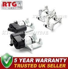 Pair Rear Electric Brake Calipers + Carriers Passat Q3 Sharan Tiguan CC Alhambra