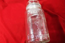 PLANTERS PEANUTS 75th Anniversary Mr Peanut Glass Jar w/lid dated 1981 MINT
