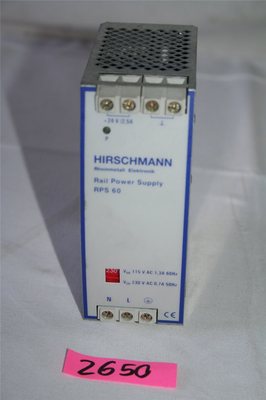 HIRSCHMANN RAIL POWER SUPPLY RPS 60 schaltbar 115 V oder 230 V auf 24 V