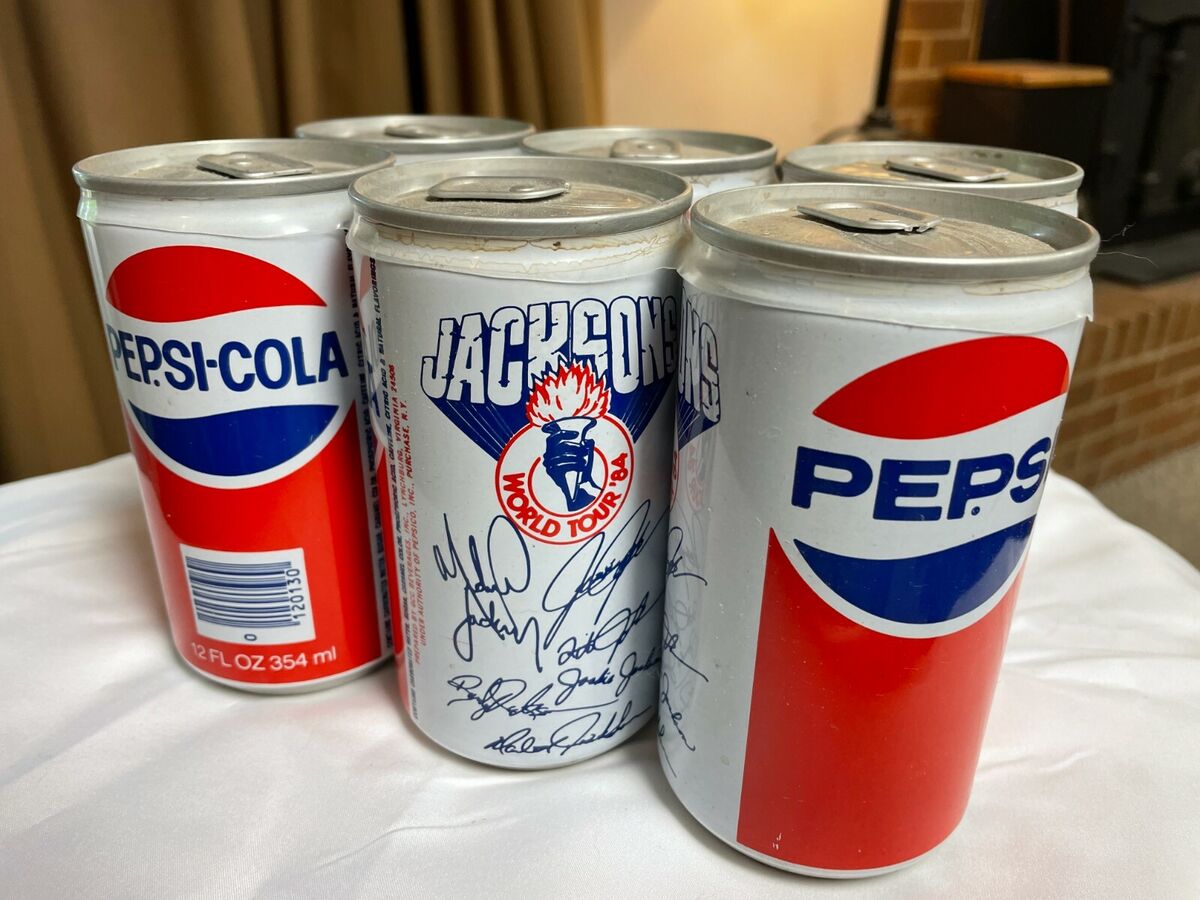 Jacksons World Tour '84 6 Pack Pepsi Cans Collectors item Jacksons World Tour '84 6 Pack Pepsi Cans Collectors item