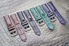20mm/18mm Leather Watch Strap For Men Genuine Crocodile Quick Release Watch Band