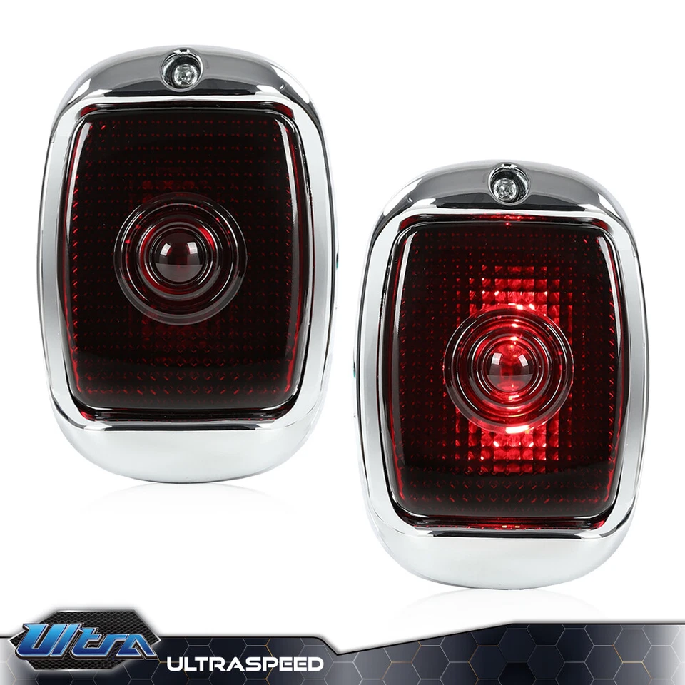 Fit For 40-53 Chevy First Series Pickup Truck Rear Tail Lamp Lights LH&RH Side - Image 3 of 4