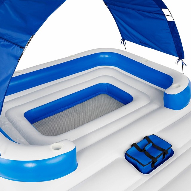 Bestway CoolerZ Tropical Breeze 6 Person Floating Island Blue for