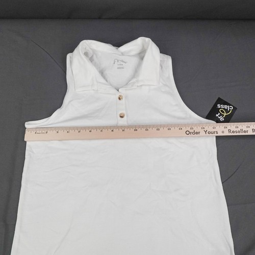 Art Class Girls Youth Polo Shirt XL White Minimal Schoolgirl Preppy Layer NEW - Picture 8 of 11