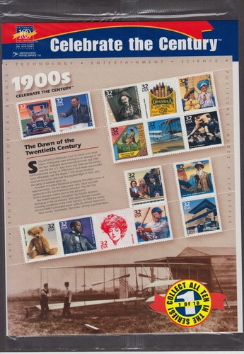 1998 CTC Celebrate the Century Sc 3182-3191 USPS packaging set of 10 sheets - Picture 2 of 3