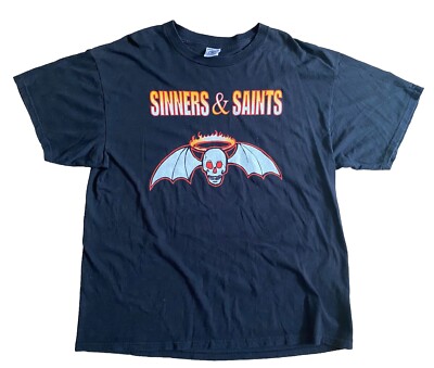 SINNERS & SAINTS Black XL T-Shirt Blood For Blood Ramallah White Trash Rob Punk