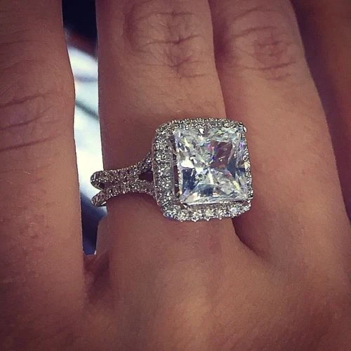 Big square diamond engagement rings online