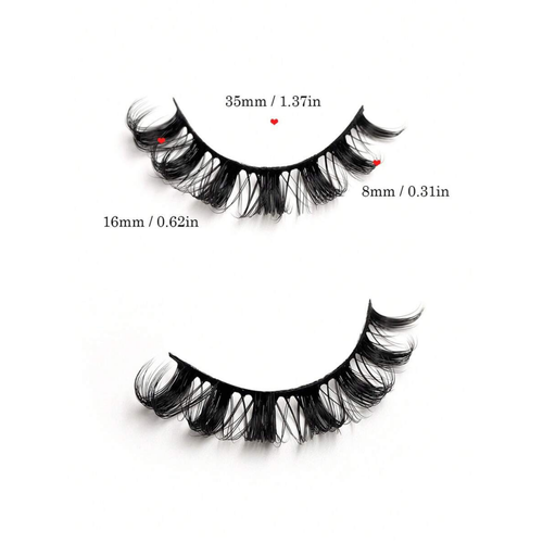 Eyelashes 14 Pairs Short Lashes Natural Look 3D Mink Fluffy Eyelashes for Women - Picture 5 of 6