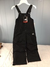 ZeroXposur Comfort Fit Snow Pants / Bibs Child  s XS 4/5 Black Polyester New NWT