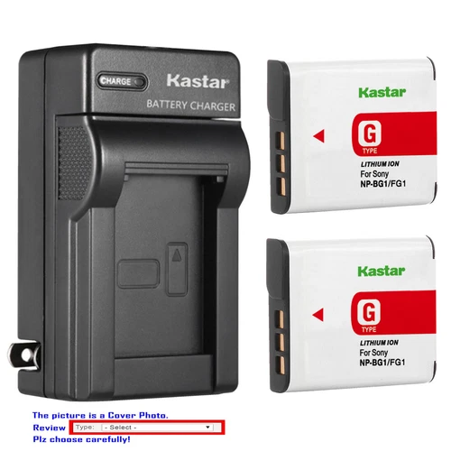 Kastar Battery Wall Charger for Sony NP-BG1 NPFG1 NPBG1 NPFG1 Typr G Battery