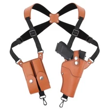 Outdoor Concealed Gun Holster Universal Leather Shoulder Underarm Pistol Holste