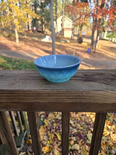 Fire King/Anchor Hocking Kimberly Diamond Blue Berry/Desert Bowl