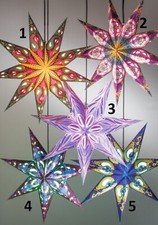 Hand Made Eco Friendly Paper Star Light Shades Fair Trade 